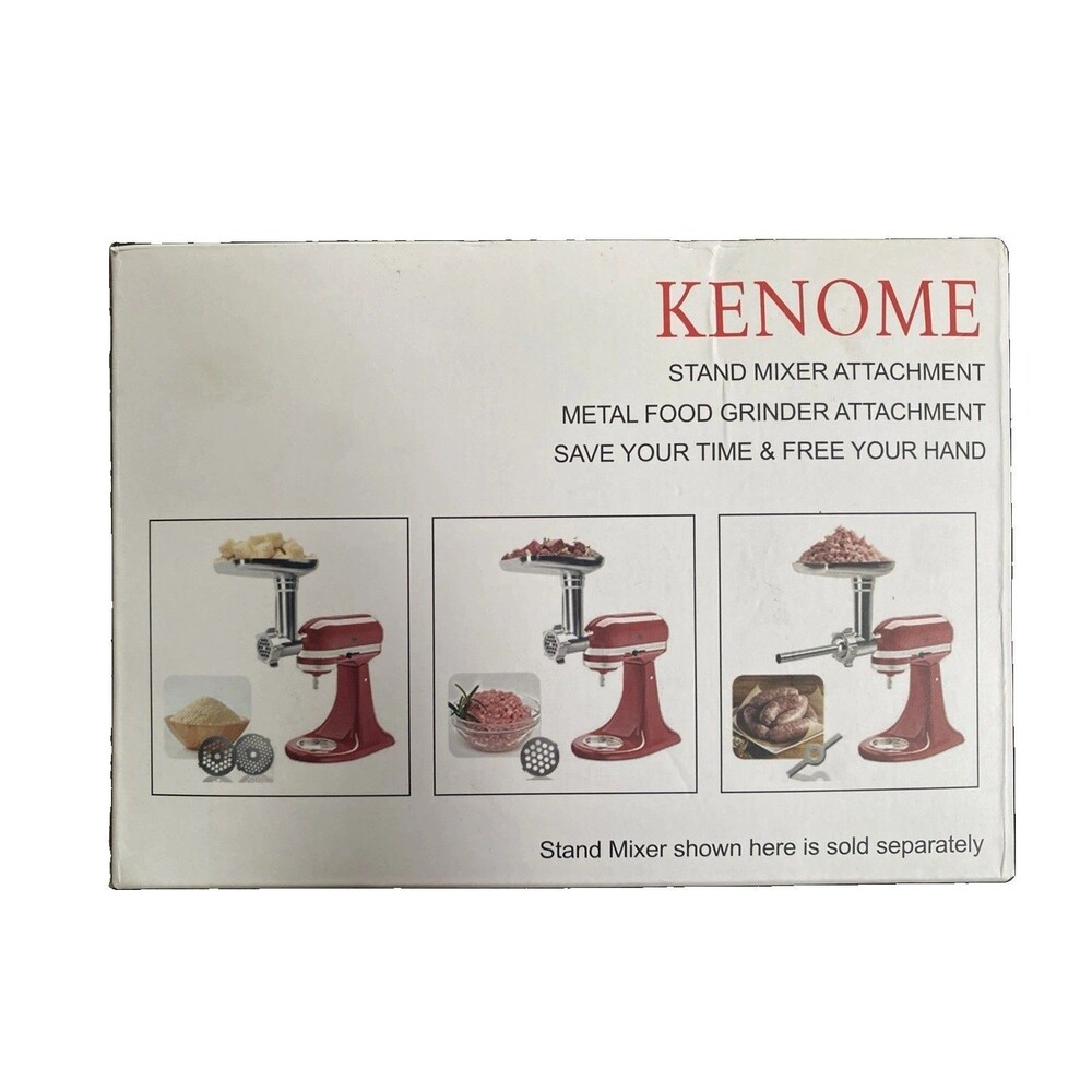 Kenome Metal Food Meat Grinder Attachment For Kitchen Aid Stand Mixer New Sealed
